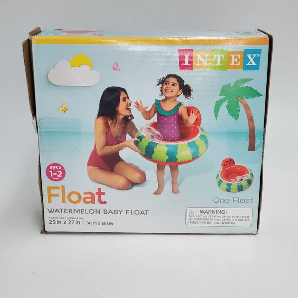 Watermelon Baby Float Intex For Ages 1-2 years 29in x 27in Max Weight 33lb - Picture 1 of 4